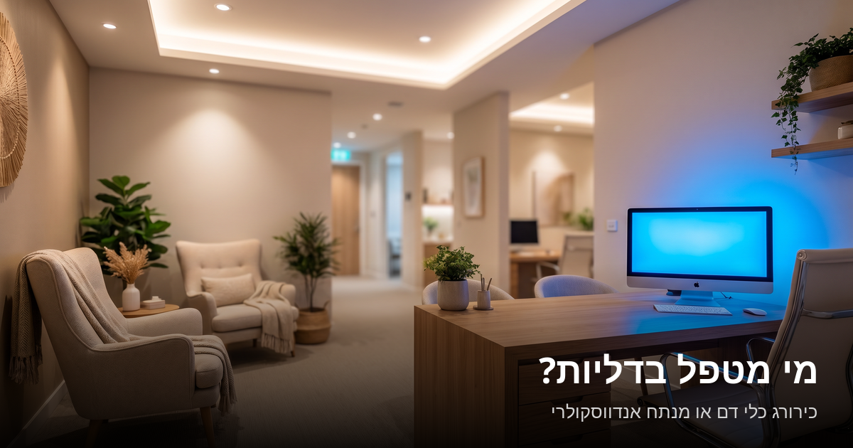 Read more about the article מה ההבדל בין רופא כלי דם לכירורג כלי דם — ומי מטפל בדליות?
